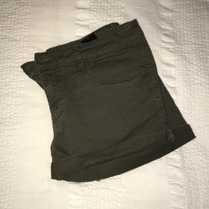 Olive Twill Shorts